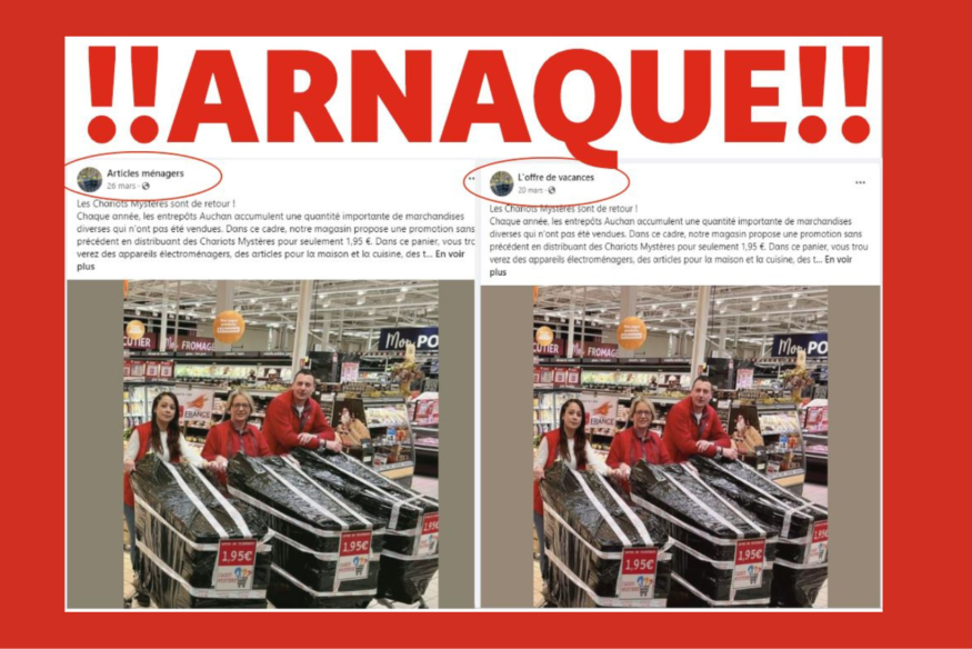 Hirson : le magasin Auchan alerte sur de soi-disant caddies mystères à vendre sur Facebook.