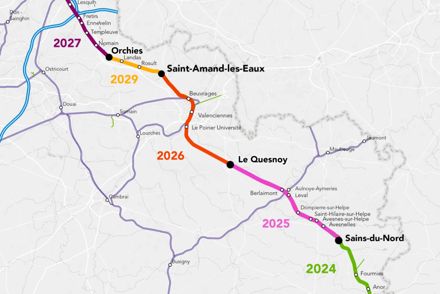 Ligne Lille – Hirson : SNCF Réseau poursuit le renouvellement des équipements caténaires.