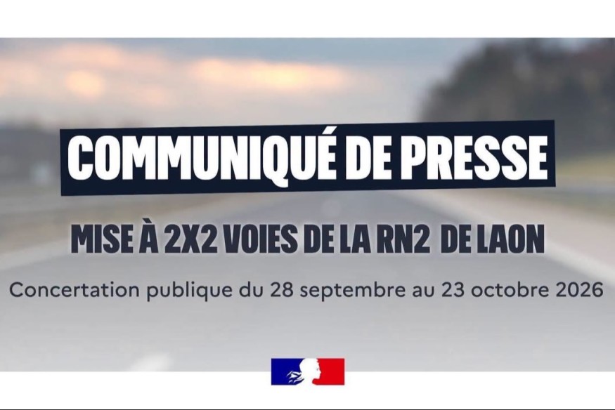 Laon : une concertation sur la mise à 2x2 voies de la RN2.
