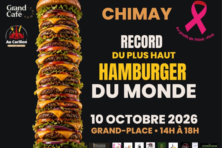 Chimay : un hamburger de 5 mètres pour la bonne cause.
